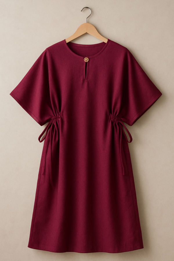 Kaftan Snuggy Basic In Maroon - Image 3