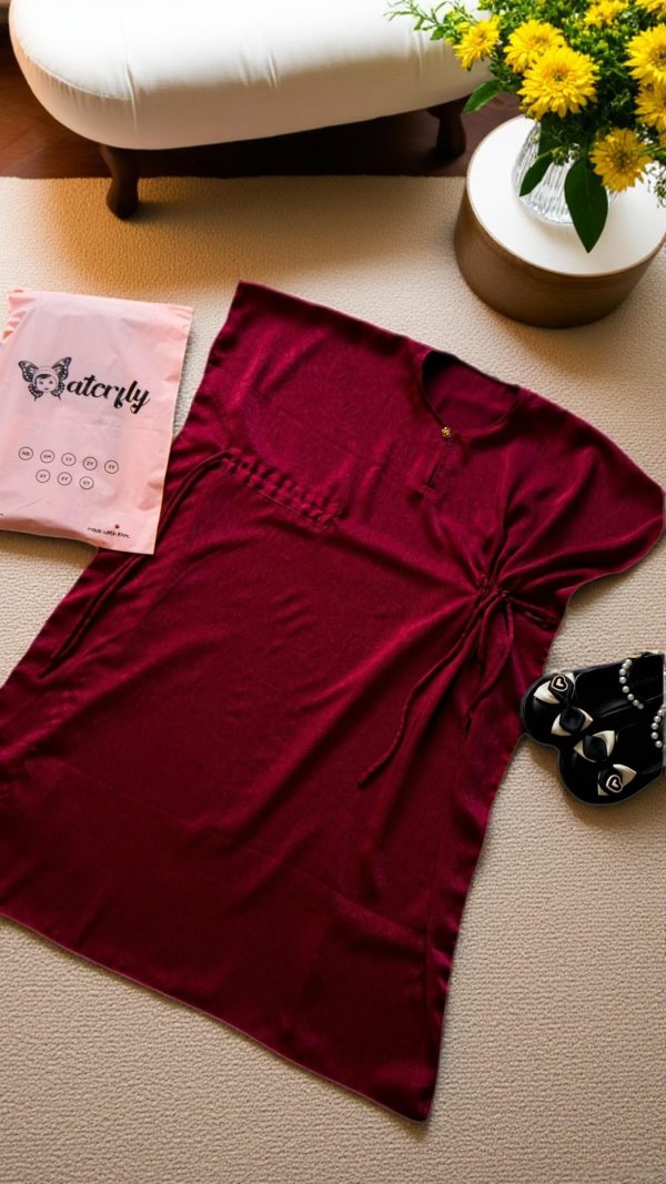 Kaftan Snuggy Basic In Maroon - Image 4